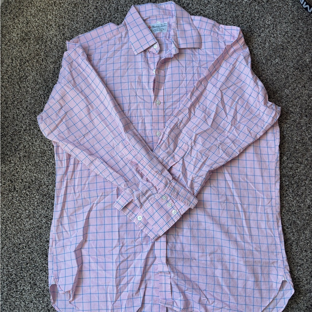 Turnbull & Asser Pink and Blue Dress Shirt Classic Style
